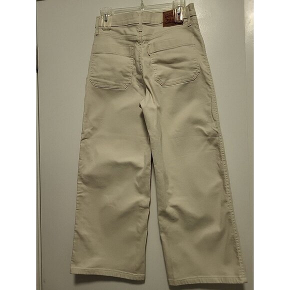 LEVIS Womens  Mile High Cropped Wide Leg  Button Fly Jeans Size 28 Off White - Picture 4 of 6